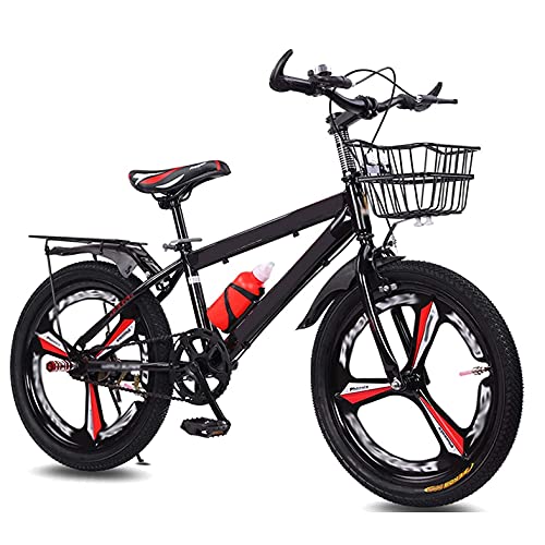 COUYY Kinder Fahrrad 18"20" Das Fahrrad im Freien, geeignet für 7-14 Jahre alt Jungen und Mädchen einstellbares Kinderbike,Rot,20in