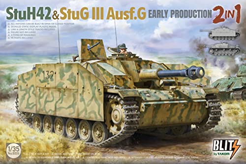Maquette Char Allemand StuG III et StuH 42 Takom 8009 Coffret 2 en 1 1/35