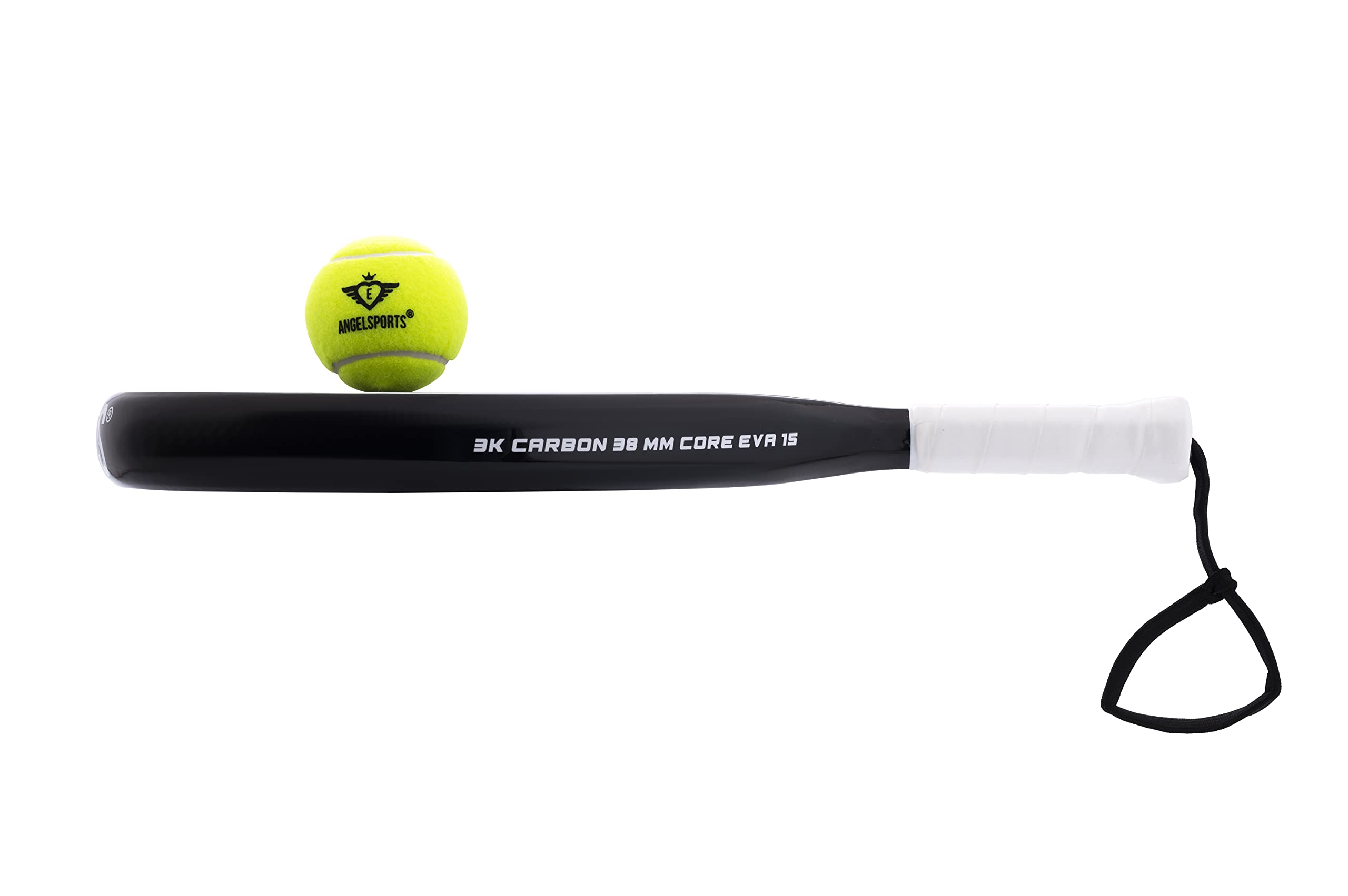 AMA Padel-Schläger P46 RUND – Vollcarbon, 38mm, Für Kontrolle & Präzision, Ideal Für Anfänger