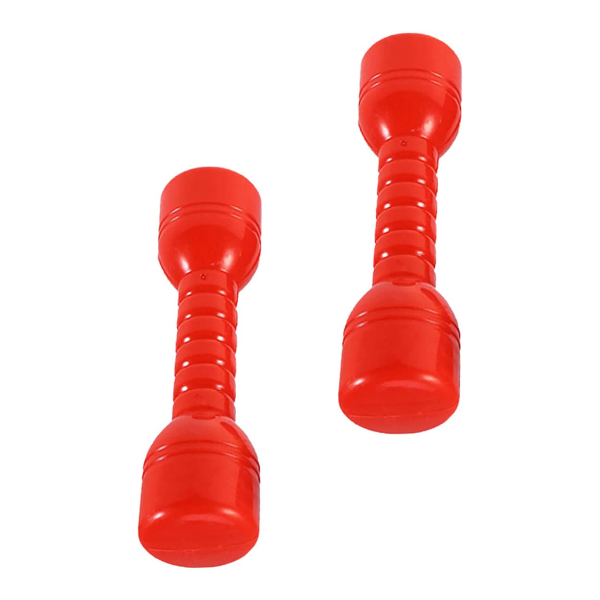 TOYANDONA 2pcs Boys and Girls Barbells Plastic Dumbbells Lightweight Exercise Toys for Toddlers