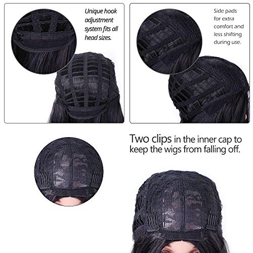 Parrucca da donna di capelli ricci afro sintetici