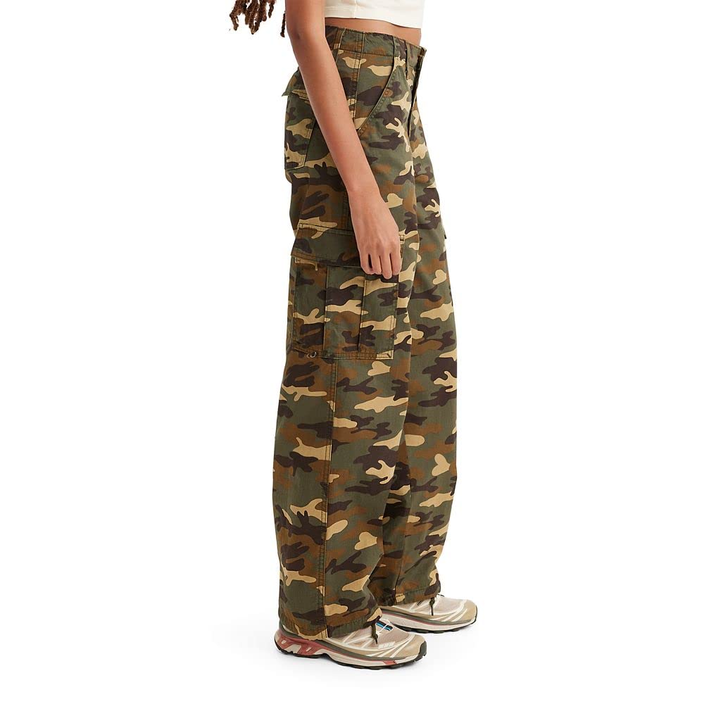 Levi's Women's Mid Rise Wide Relaxed Cargo Pants Loose