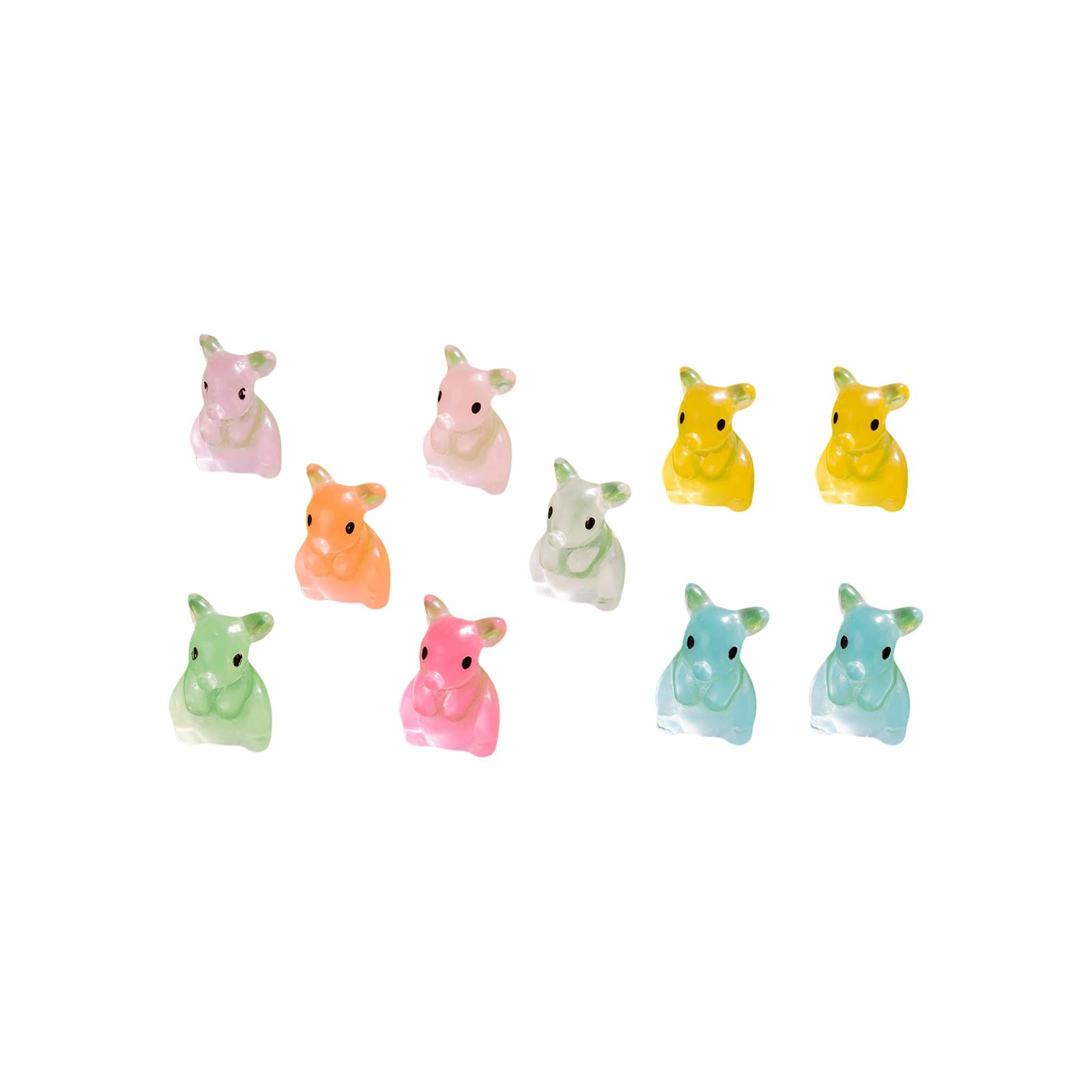 Hsioluted 10pcs Miniature Glowing Kitten Versatile Resin Decors for Gardens, Dollhouses, and Do It Yourself Projects Collectible Miniature Animals