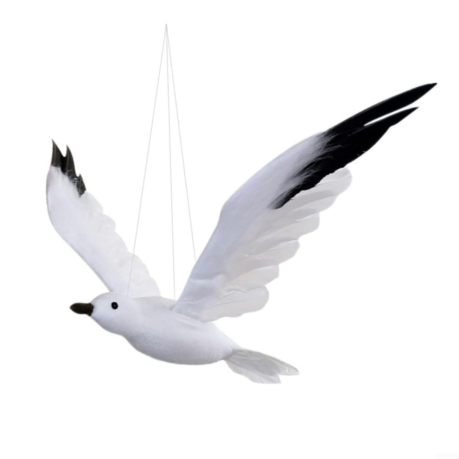 Fauhapyway Artificial Seagull Decorative Foam Bird Wall Hanging Ornament Flying Figurine for Indoor Outdoor Home Garden Display 25x22x4.5cm