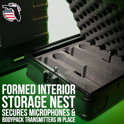 gator shure cases system solution series wireless system solution case 4 - holds 4 systems sh-wsys-case4