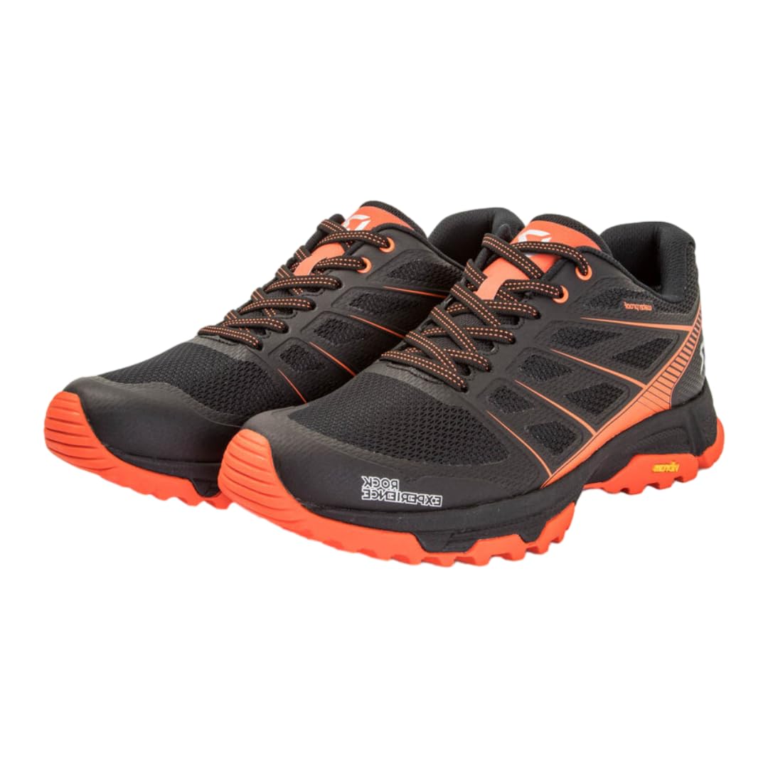 ROCK EXPERIENCE REUF00441 HELIUM MAN FOOTWEAR Hiking shoe Unisex 0208 (CAVIAR)+0740(CHERRY TOMATO) UK 7.5