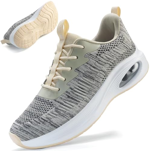 ZYEN Wide Toe Box Shoes Women Air Cushion Road Running Shoes...