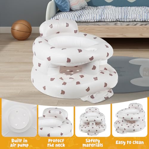 Asiento inflable para bebé anticaídas y silla de suelo compacta para evitar malas posturas 5