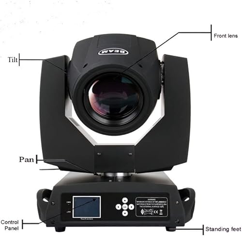 Ygreap 230W Beam Zoom Moving Head Gobo Light Touch Screen Housing Spot Light 16Ch 16 Prism Dmx Dj Christmas Party Stage Light Lamp (4 Pcs) #TOP1