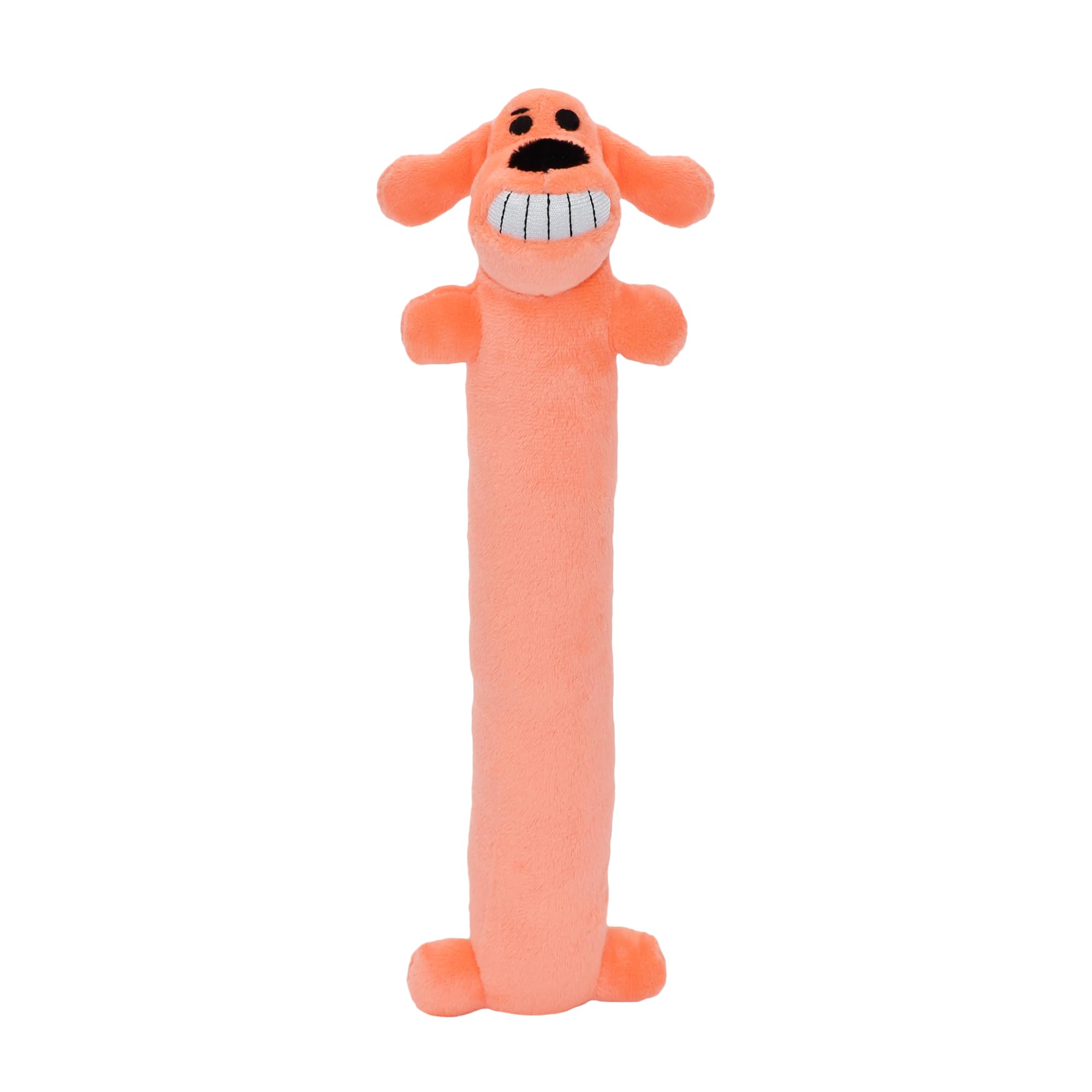 Multipet Original Loofa Dog Plush Toy - Squeaky Toy for All Dogs - Extra Soft Plush - Stuffed Animal Dog Toys for Playing - Cute Dog Pet Toy (1 Count, 12”, Random Color Surprise)