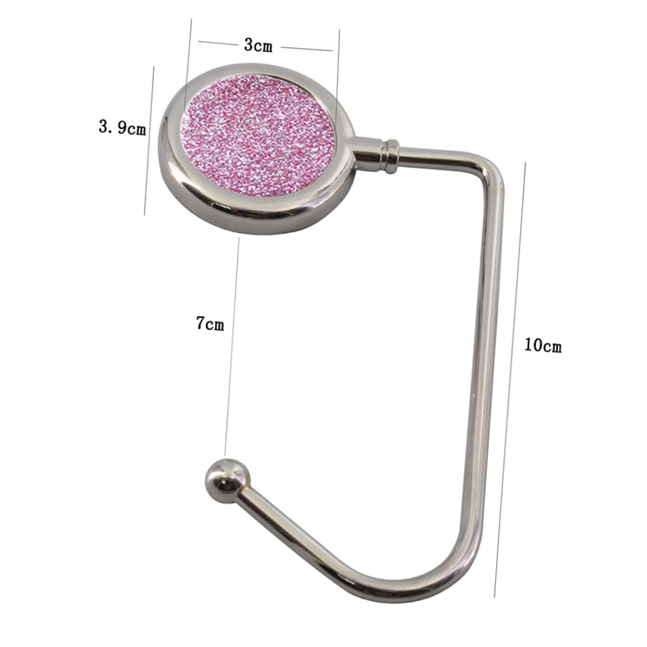 WOFASHPURET 2pcs Alloy Handbag Hooks for Tables Purse Holder for Desk No-Slip Base Pad Elegant Design