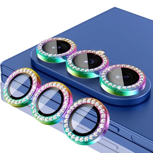 Casetego for Galaxy Z Fold 7 Camera Lens Protector,9H Hardness,Scratch Resistant,Ultra-thin Tempered Glass,Metal Individual Camera Cover for Samsung Galaxy Z Fold 7,Case Friendly,Shiny Colorful