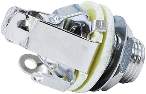 2 Pack of Full-contact Output Jack for Guitar/Bass, with Mounting Hardware