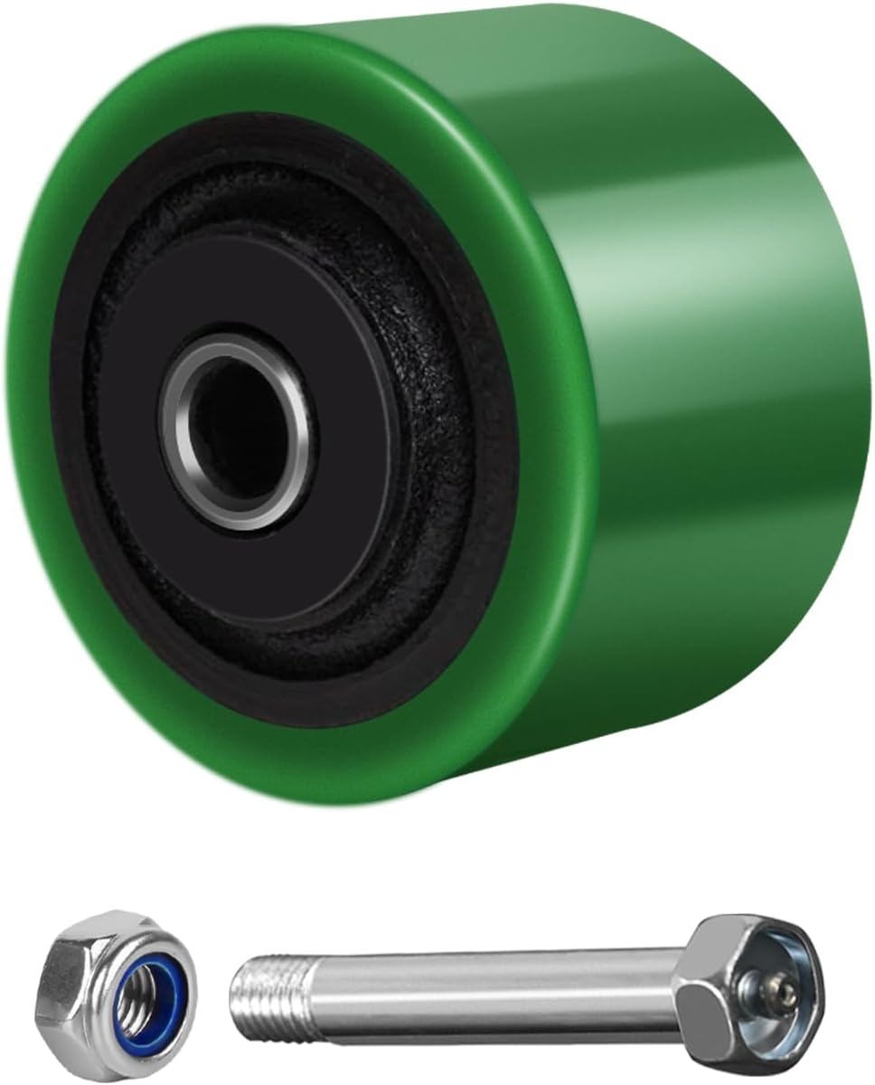 3 Inch Polyurethane on cast Iron Caster, Roller Bearing-1/2 Bore 800 lbs Capacity per, Heavy Duty Industrial Caster for Industrial/Commercial (1 Pack)