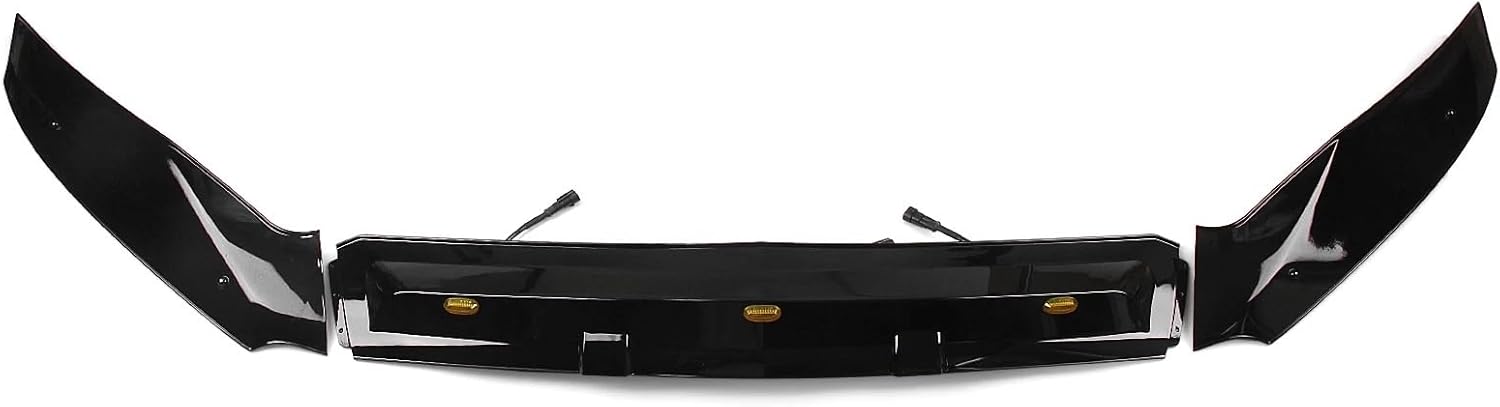 Compatible With Mercedes Benz Sprinter W907 W910 2019-2025 Front Hood Deflector Guard Bug Shield Protector Upper Bumper Trim Cover(With Light)