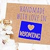Handmade with Love in Wyoming Rubber Stamp - Small Wood Handle, 1-3/16 Size, Crafting, DIY Projects, and Personalizing Gifts - Made in WY Stamp for Wyoming Residents and Makers #3