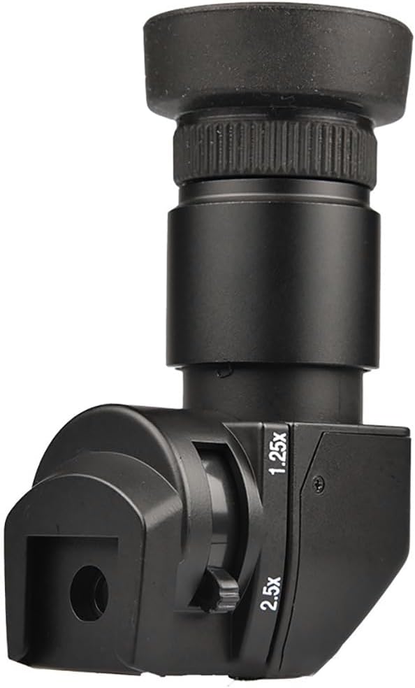 FEICHAO 1.25-2.5X Right Angle Magnifying Viewfinder Low Angle Viewfinder for Camera Film Accessories