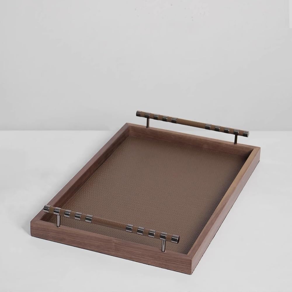 Lar - Bandeja para servir con asas, perfecta para desayunar en la cama, cena, decoración de mesa de café, ideal para sala de estar, dormitorio, entrada y cocina