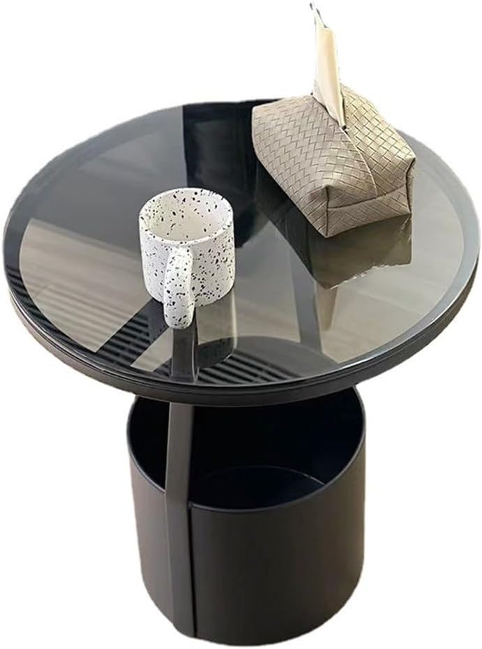 Creative Living Room Sofa Edge Small Family Round Glass Corner Several Bedside Table
