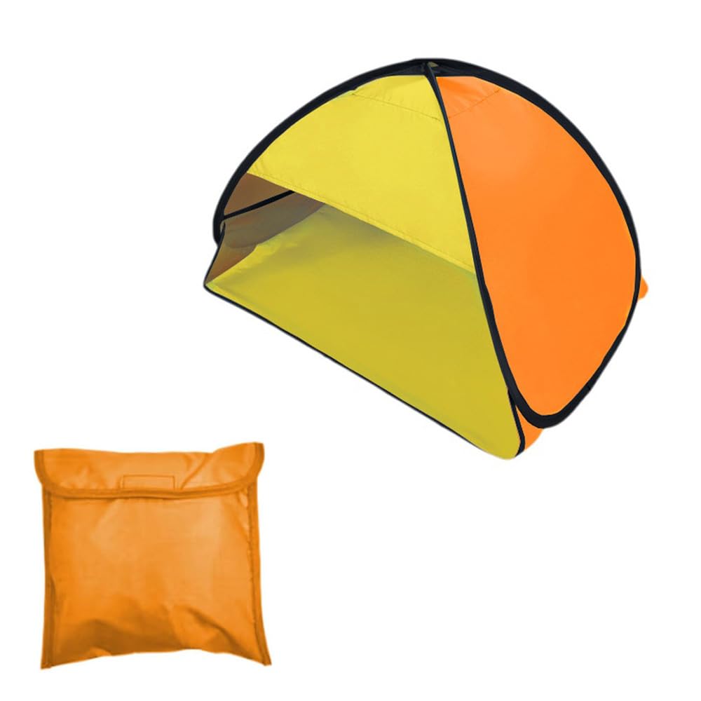 FACIOWN Portable Mini Beach Tent Instant, Pop Up Canopy for Pets,Cat and Dog Outdoor Waterproof Tent House, Laptops & Outdoor Shade(Yellow)