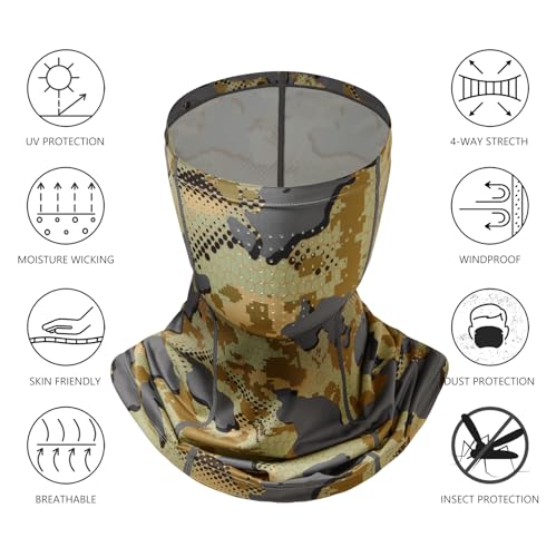Image of BASSDASH Neck Gaiter Mask UPF 50 Sun Protection for Men & Women, Fishing, Hiking, Outdoor