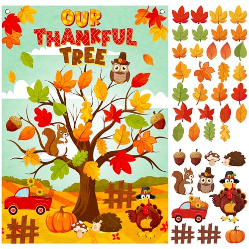 Cinrobiye Fall Tree Bulletin Board Poster,Felt...