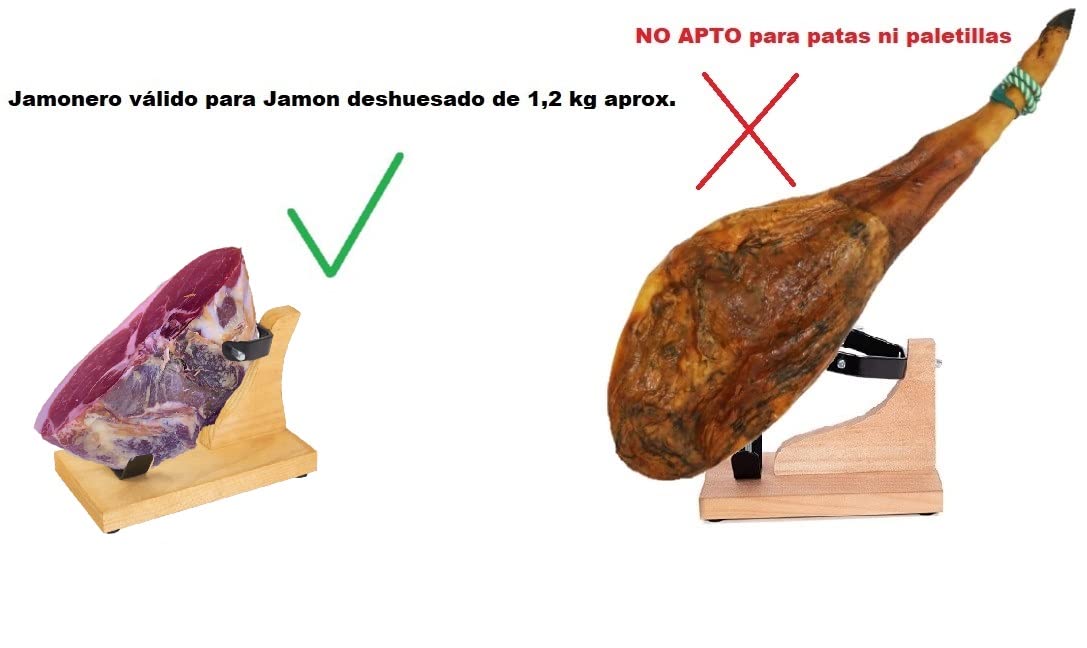 Mini stojak na szynkę Serrano i Iberyjski stojak na kostki + nóż prezentowy - mini szynka + nóż do krojenia szynka.