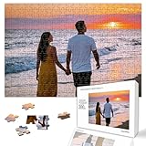 Puzzle Personalizado con Foto,300/500/1000 Piezas Rompecabezas con Foto Familiar Personalizada, Regalo de San Valentín, Juguete Puzzle Único y Original