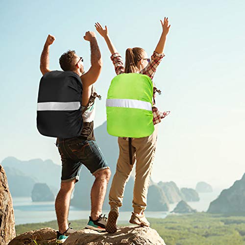 Heveer Rain Cover Backpacks Waterproof Rain Cover 40-50L with Adjustable Buckle Reflective Strips for Hiking Camping Cycling Pack of 2 - Image 6