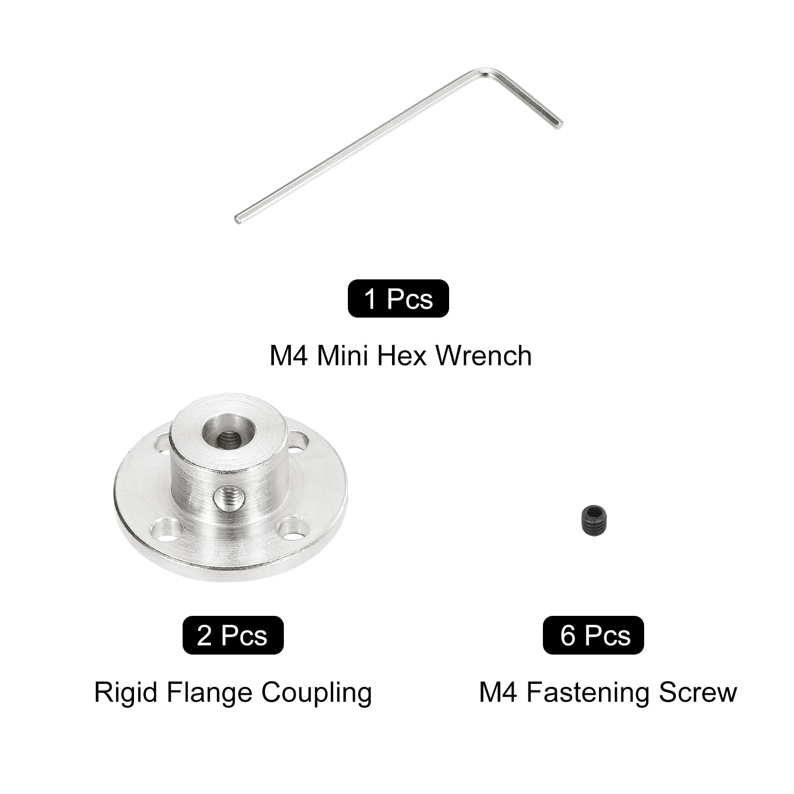 QUARKZMAN 2 sztuki złączek kołnierzowych 7 mm Rigid Guide model akcesoria do sprzęgła oś wału złączki z mini kluczem imbusowym i śrubą mocującą do silników typu "zrób to sam"