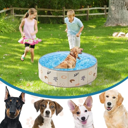 Klappbarer Hundepool,Faltbare Hundebadewanne - rutschfeste Badewanne & Planschbecken Für Drinnen & Draußen, Sommer Wasserspiel & Gartenspaß