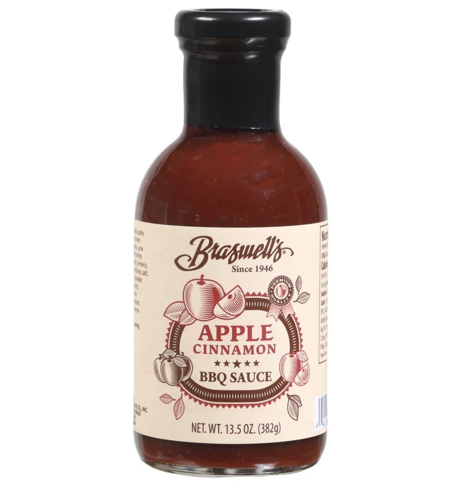 Braswell’s Apple Cinnamon Barbeque Sauce – Small-Batch, Renowned Specialty, Made in USA, Since 1946 (13.5oz)