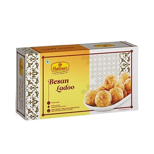 Haldiram's Nagpur Besan Ladoo 250g � Roasted gram flour sweetened with sugar and blended with ghee, this ladoo is a festival favorite