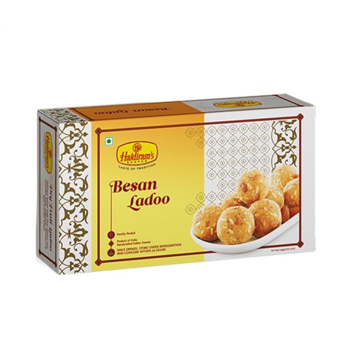 Image of Haldiram's Nagpur Besan Ladoo 250g | Traditional Indian Sweet | Rich & Nutty Taste | Festive Mithai Gift Pack