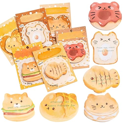 Image of FunBlast Sweet Paws Sticky Notes, 6 Sheets - 180 Sticky Notes, Sticky Pad for Study, Point It Marker Stationery Items, Self-Adhesive Memo Pad, Planners and Memo Sticker (Multicolor)