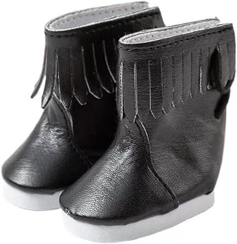 Miniatura 4 de 8 pares de zapatos de muñeca para muñeca americana de 14.5 pulgadas, incluye botas, sandalias, tenis, zapatos de cuero, etc