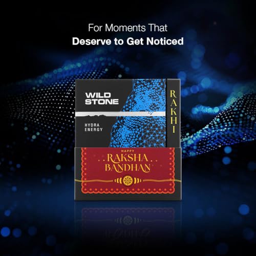 Image of Wild Stone Hydra Energy EDP for Men 50ml with Rakhi | Raksha Bandhan Gift Set for Brother | Aromatic & Fougere Long Lasting Perfume | Gift for Men | Fragrance For Everyday