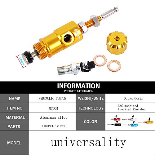 RuleaxAsi Motocicleta Embreagem Hidráulica Mestre Cilindro Haste Bomba de Freio para Pit Dirt Bike M