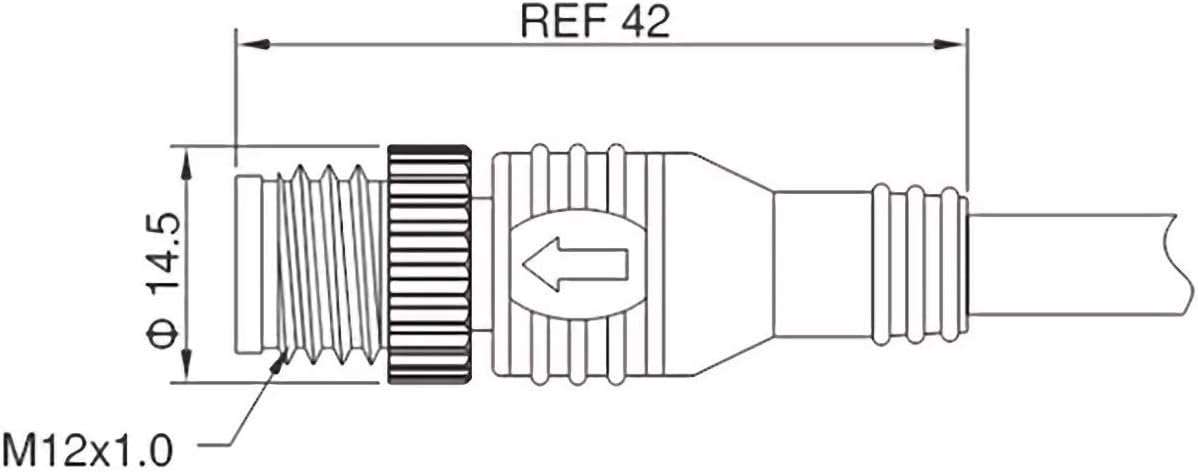 NMEA 2000 (N2k) 4-Meter (13 feet) Engine Interface Cable for Evinrude Outboard with Included Tee Connector, for Lowrance Simrad B&G Navico & Garmin Networks