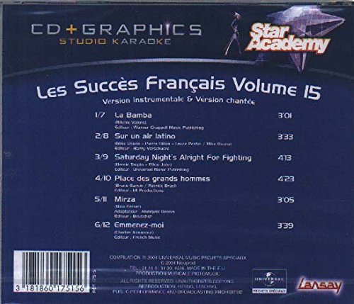 CD Karaoke LANSay Les Succès Français Vol.015