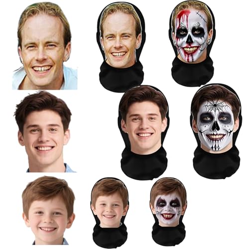 Máscara realista personalizada para adultos, disfraz de Halloween único, máscara de fiesta reusable con impresión 3D, careta festiva para bromas, cubierta de red para cosplay, regalo divertido