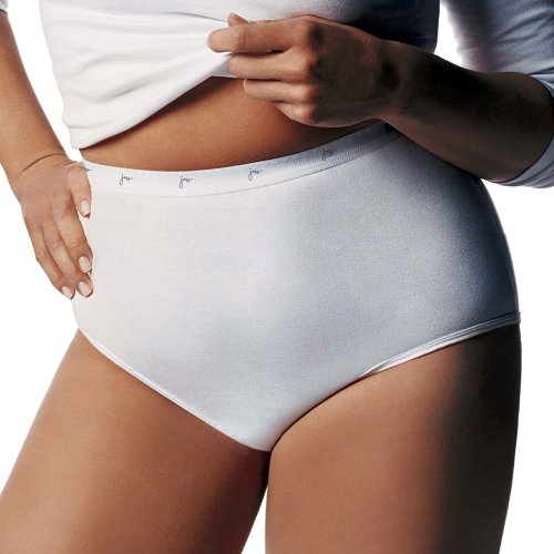 Just My Size Womens Brief Panties (1610)- White, 13