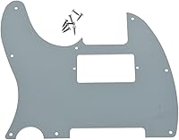 Vista 2 de KAISH - Carcasa de 8 agujeros para guitarra Tele Humbucker, golpeador blanco de 3 capas para Telecaster de EE. UU./México