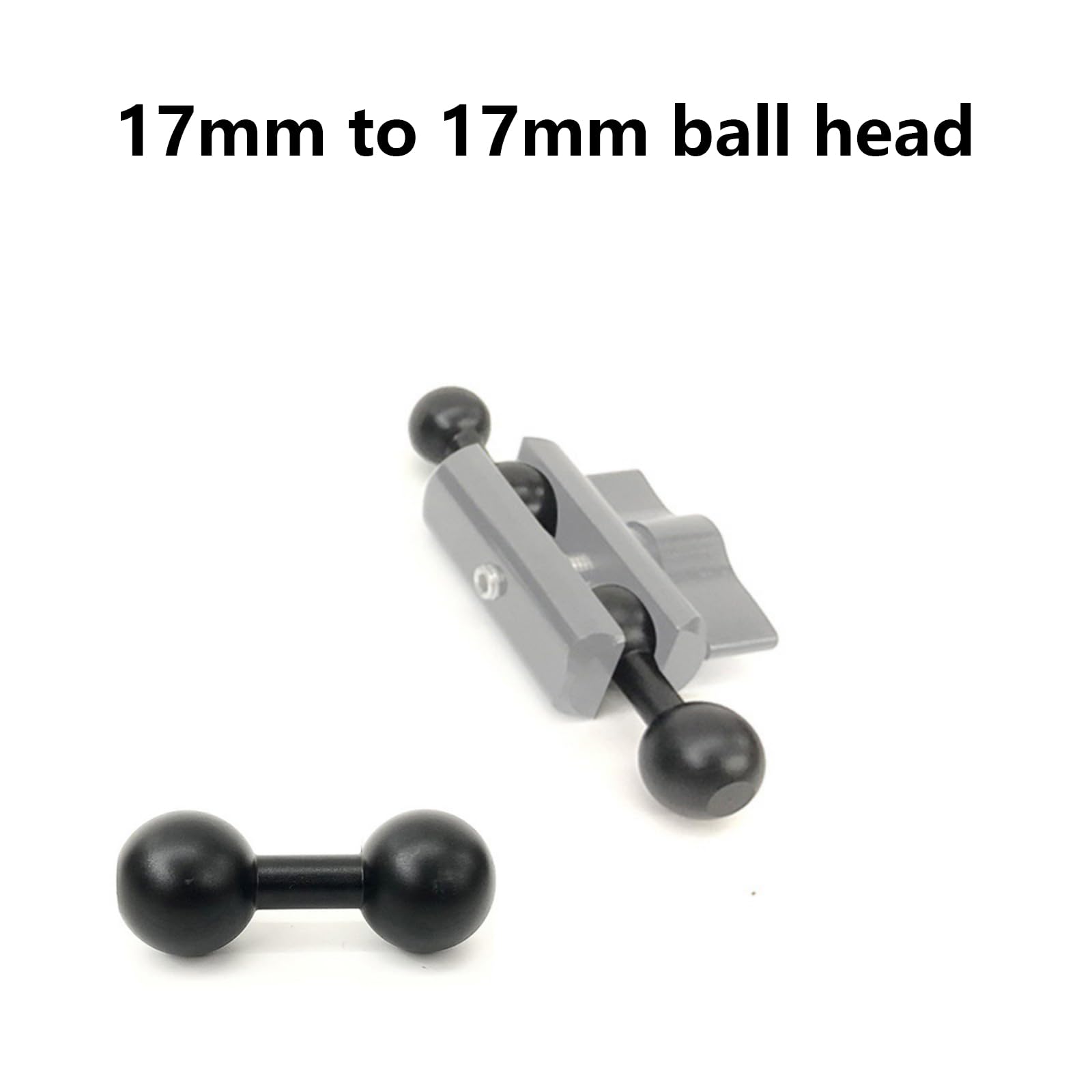 Aurgiarme 17mm to 17mm Balls Head Converters Aluminum Alloy Extension Joint Balls Head Mount for Phone and Camera Stands