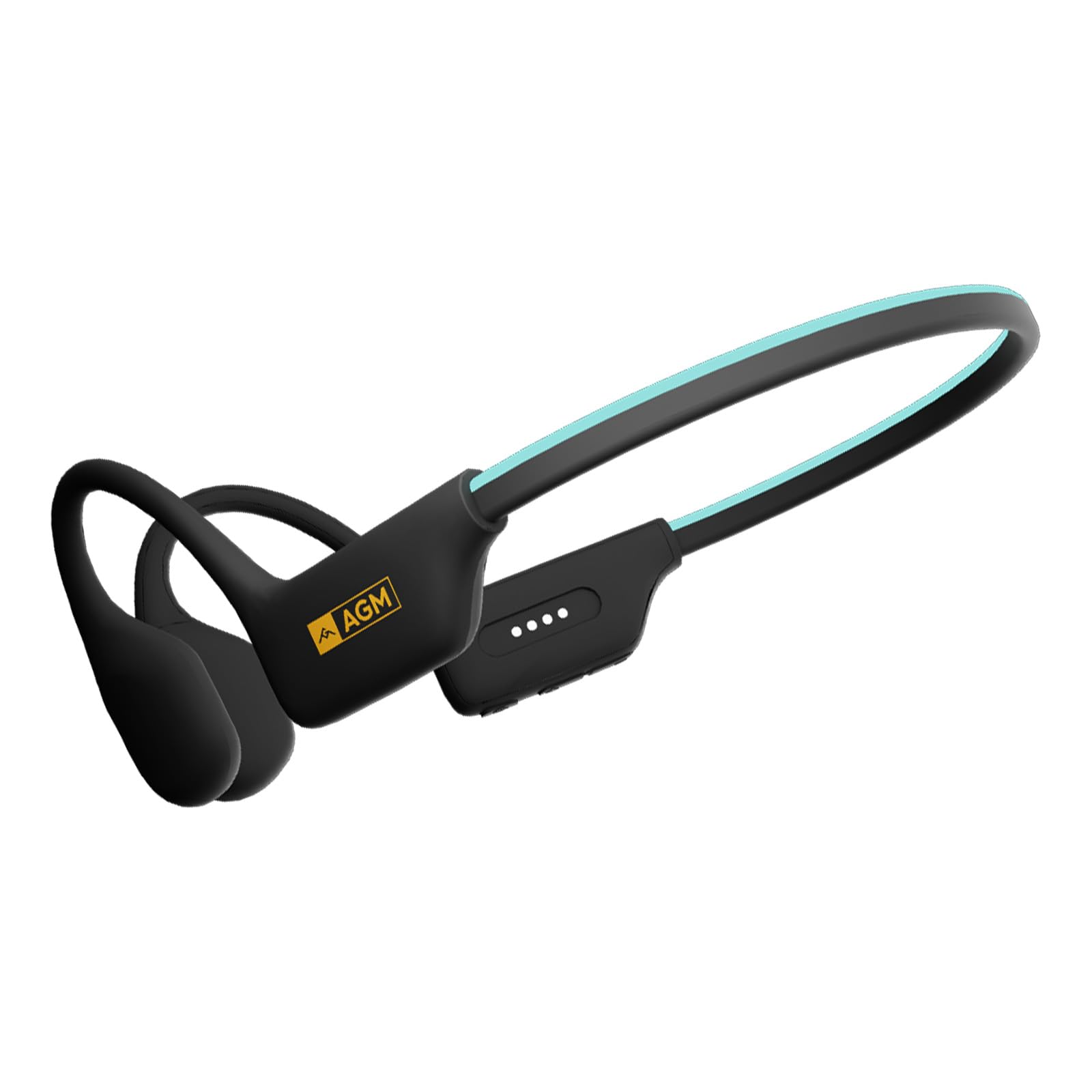 AGM Knochenschall Kopfhörer, Open Ear Kopfhörer Motion Buds Bluetooth 5.4 Kabellos Sportkopfhörer IP68 wasserdicht Kopfhörer mit LED für Laufen Radfahren Joggen Fitness