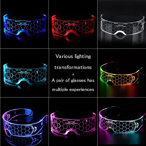 ACTOYS 7 Colori Occhiali Led Party, Occhiali