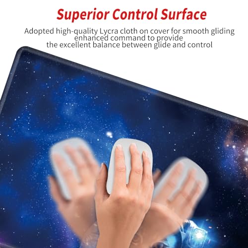 Image of 48x24 Mouse Pad Gaming Mousepad 48 Inch Desk Mat Giant Desk Pad Large Computer Mat XXXXL Space Cat Oversized Mouse Mat for Wireless Desktop Work