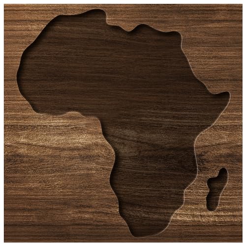 Image of Kayra Decor Africa Map Wall Stencil for Painting, Art and Craft - Size 12 inch x 12 Inch.