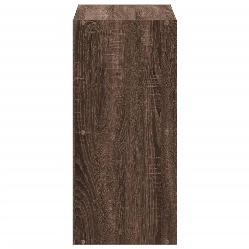 Bücherregal Holzwerkstoff Braun Eichen-Optik 68,5x32x68,5 cm | 4 Facher, Standregal, Raumteiler, pflegeleicht, feuchtes Tuch, Wandhalterung