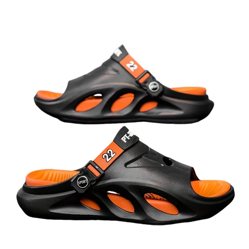 Hhhchpm Men's Fashion EVA Slides, Non Slip Quick-drying Open Toe Slippers For Indoor Outdoor Walking, Men's Summer Beach Slides